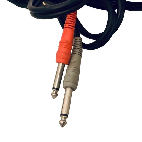 Livewire Essential Interconnect Dual Cable RCA Male to 1/4" TS Male - Picture 4 of 5